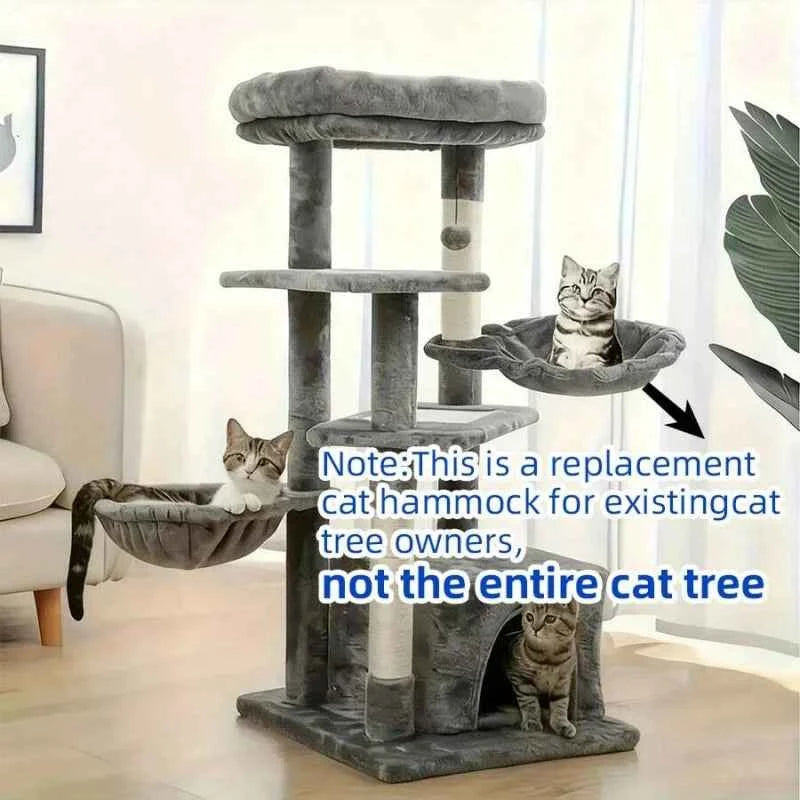 Multi-Layer Cat Tree Tower With Hammock, Space-Saving Cat Storage Bag, Sturdy Cat Standing And Climbing Frame