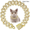 Creative Gift Link Chain Dog Diamond Chain Collar Inlaid Rhinestone Hip Hop Link Chain Necklace Bling 15mm Pet Crystal Necklace