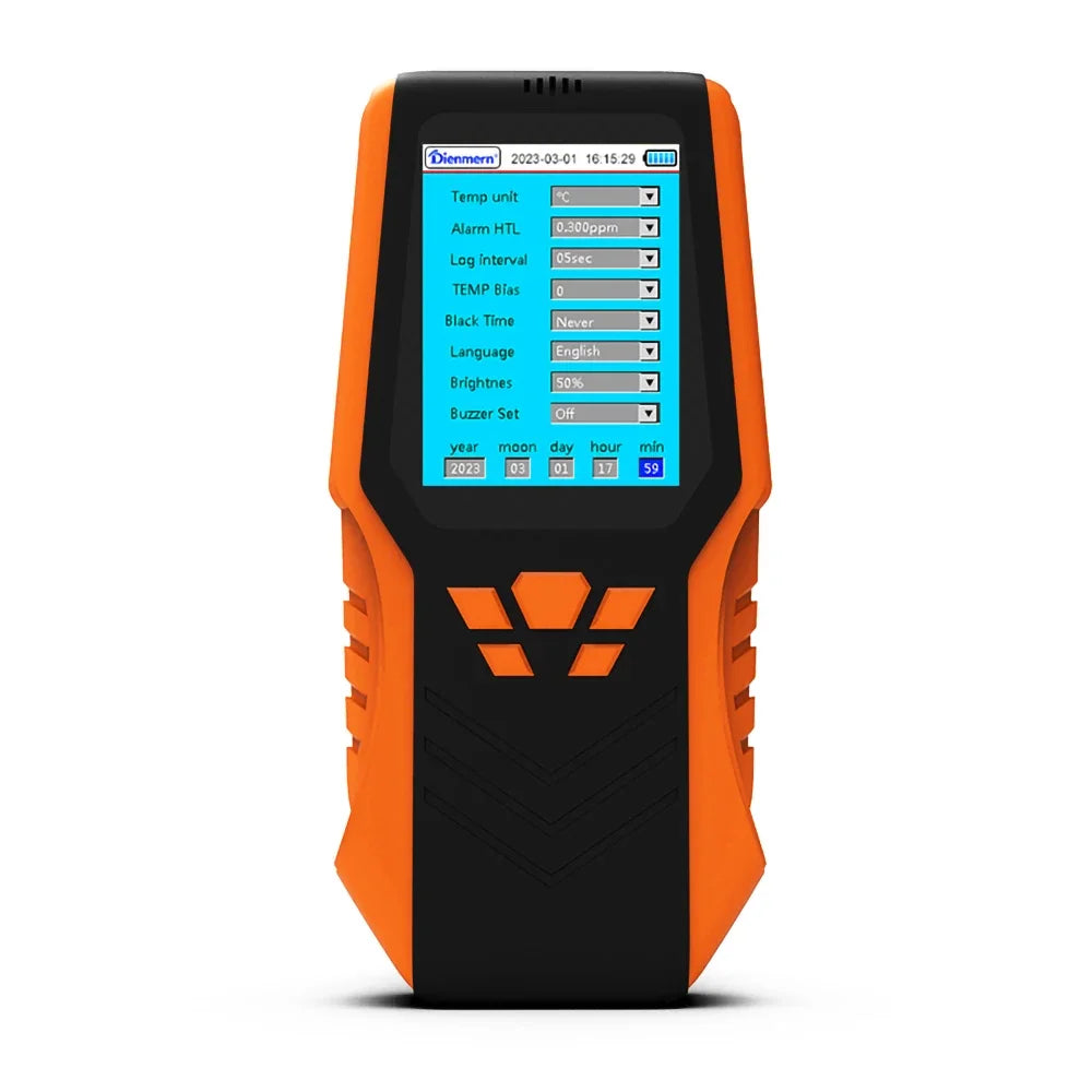 Portable Handheld O2 Detector, 0-30%Vol Oxygen Gas Monitor with 1.5s Fast Response, Temp & Humidity Tester, 14H Long Working