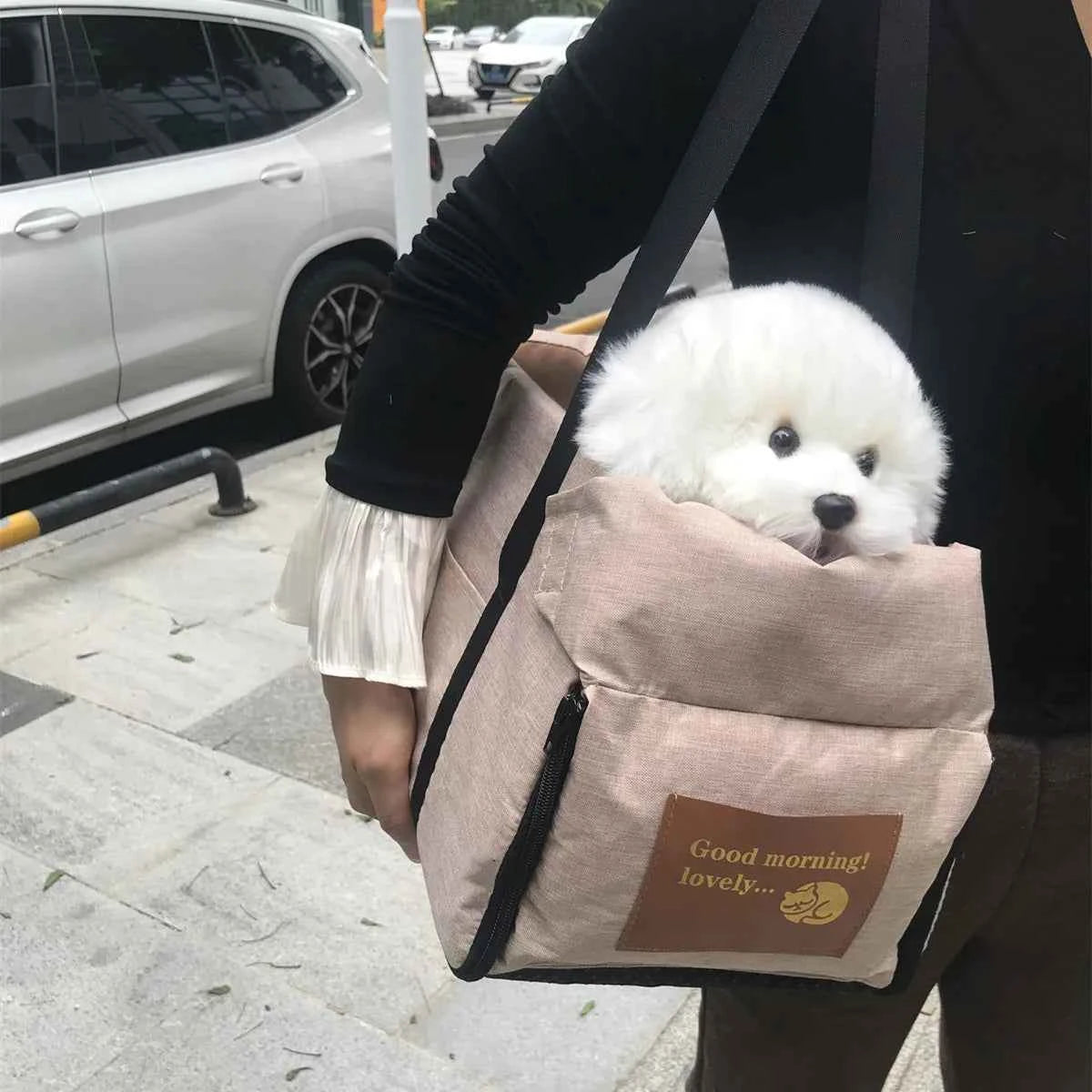 Pet Products Portable Console Booster Dog Car Seat & Carrier for Small Dogs & Cats,Car Seat for Center Car Armrest Safety Tether