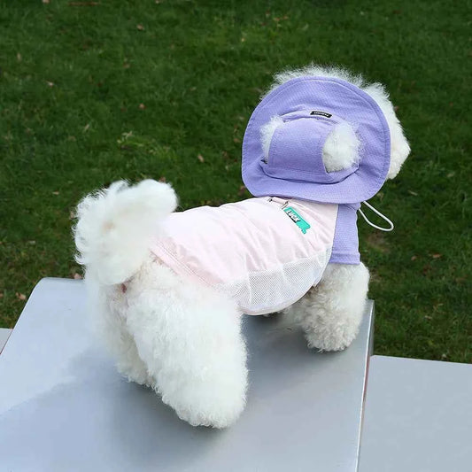 Dogs Cats  UV Protection  Vest  Ice Silk Fabric, Sun Block, Breathable Mesh for Summer outdoor pet clothes