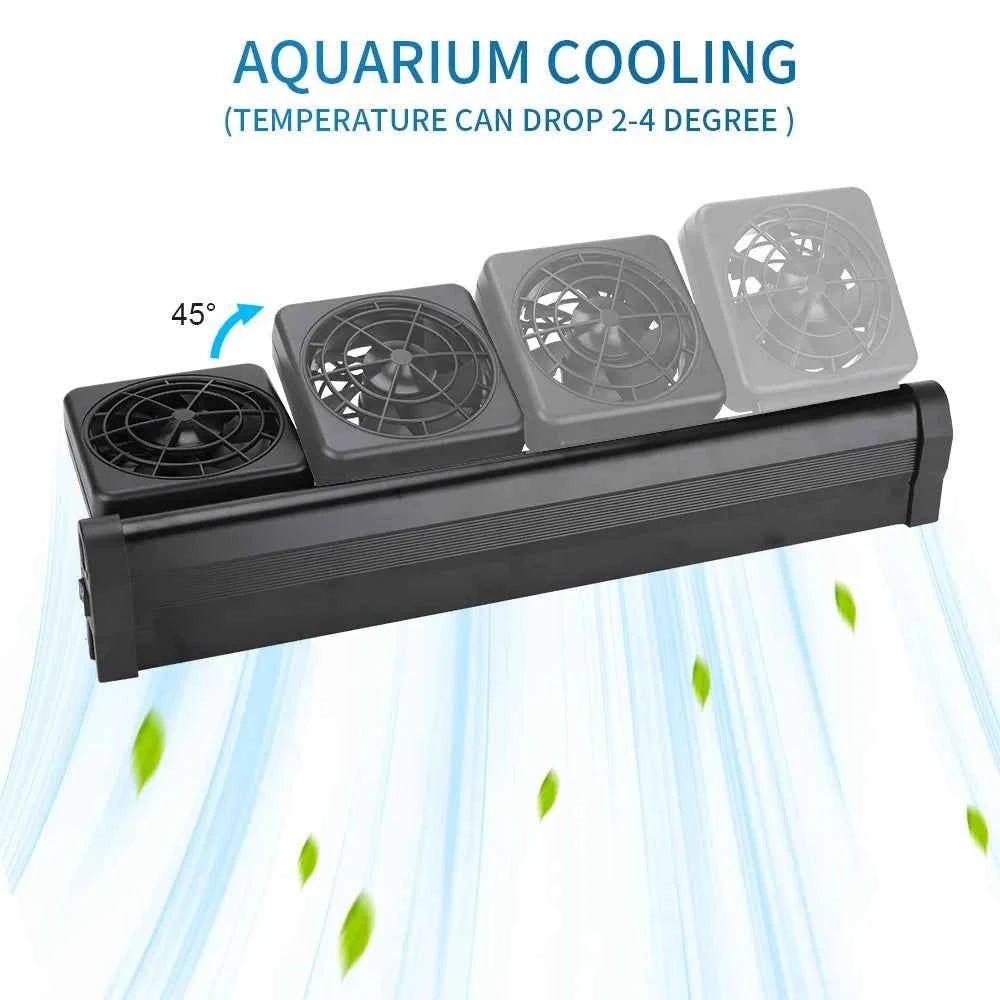Adjustable Cooling Fan Fish Tank Heat Dissipation Cooling Fan Aquarium Farming Grass Tank Shrimp Tank  Aquarium Fan Accessories