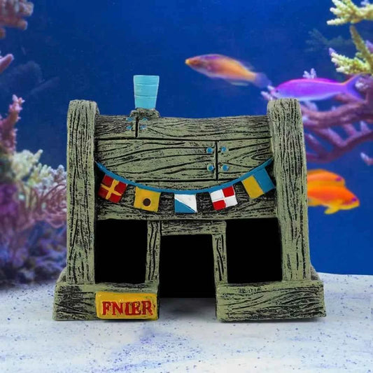 Cute Aquarium Resin Decoration Castle Pineapple Dining Room Dodge House Aquarium Small Ornament Fish Tank Accessories Decoration