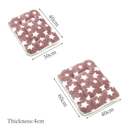 Thickened Pet Soft Fleece Pad Pet Blanket Bed Mat for Puppy Dog Cat Sofa Cushion Keep Warm Sleeping Cover Cushion Home Rug Kot - Play Paws Toys
