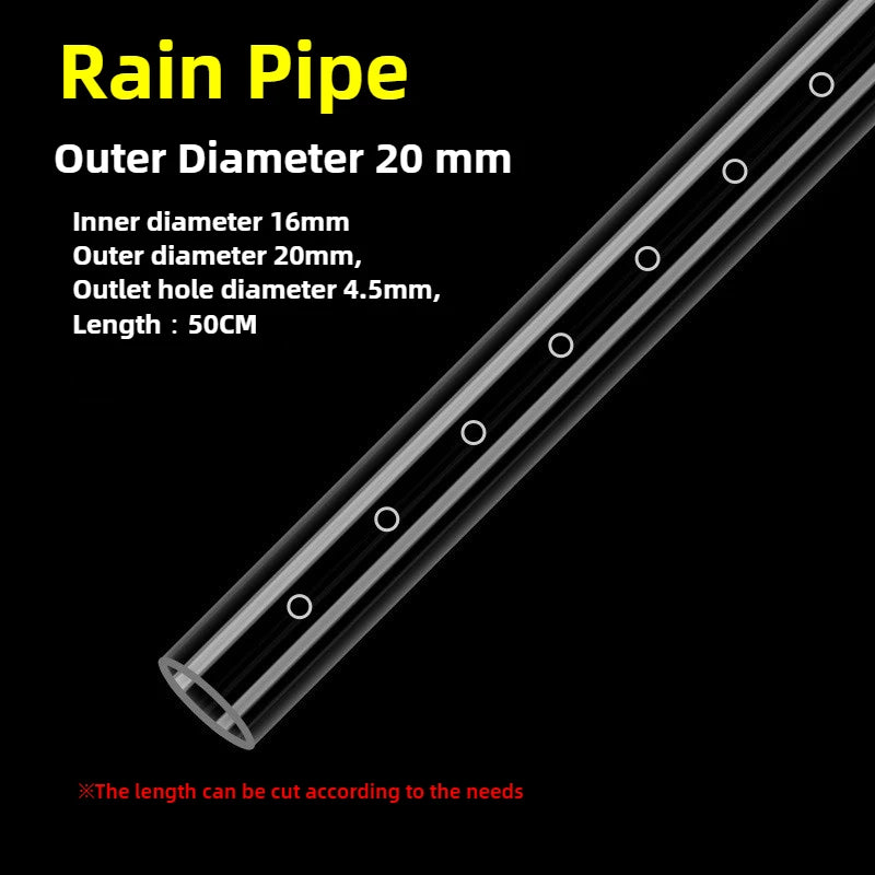 Transparent Fish Tank Water Pipe Acrylic Tube Fittings Elbow Joint Duck Bill Water Outlet Aquarium Accessries Rain Shower Outlet