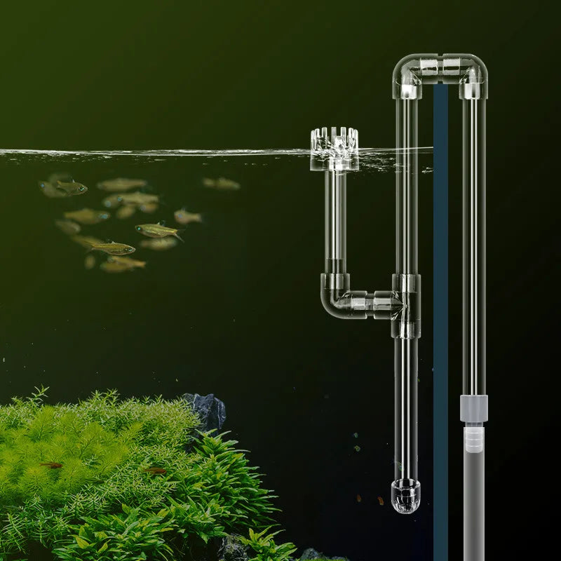 Transparent Fish Tank Water Pipe Acrylic Tube Fittings Elbow Joint Duck Bill Water Outlet Aquarium Accessries Rain Shower Outlet