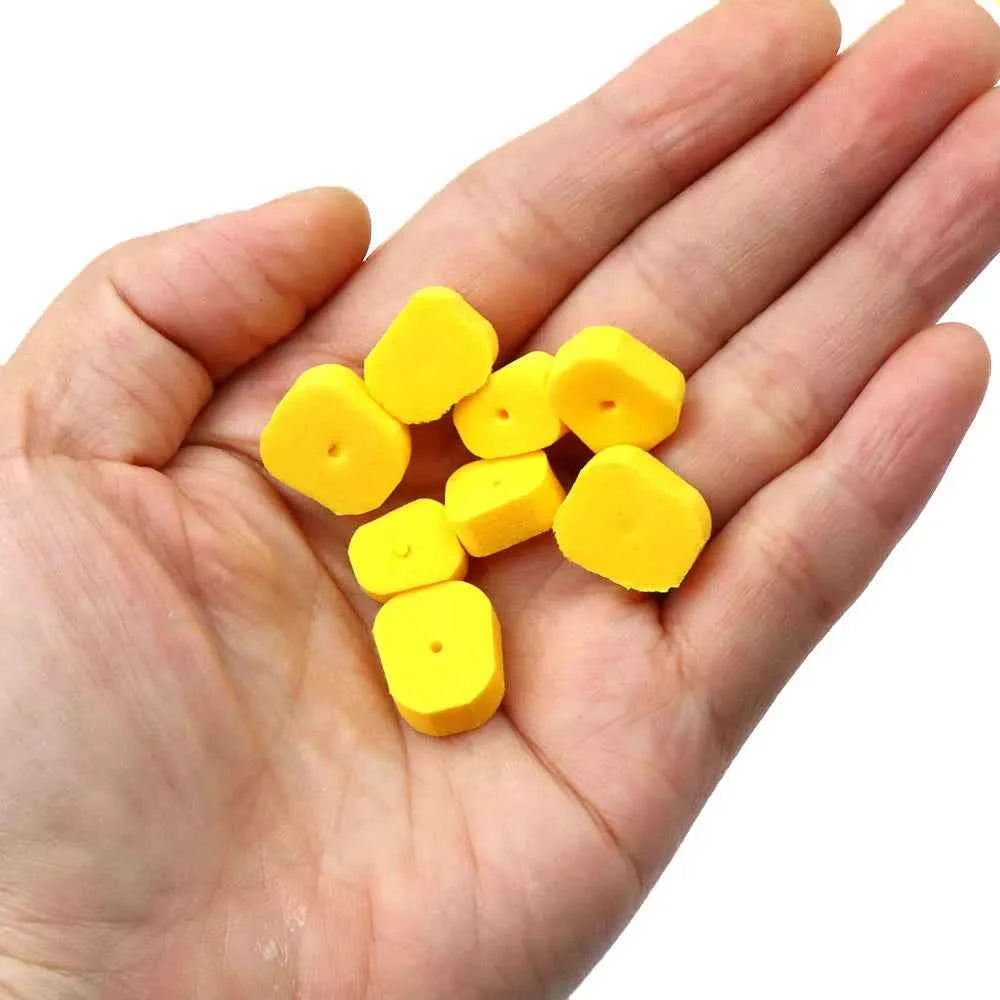 15pcs Carp Fishing Bait Pop Up Boilie Fishing Rig Accessories EVA Foam Fake Bait Corn Shape Method Feeder Carp Tackle Fish Lure