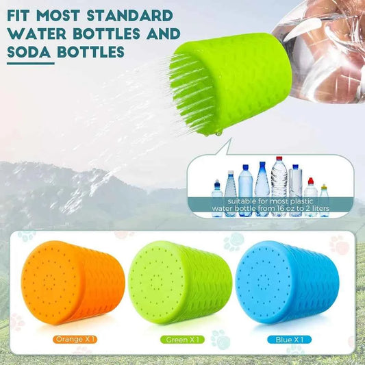 Portable Outdoor Shower for Dogs, Bottle Attachment Sprayer for 16oz-2L Bottles, 3 Colors
