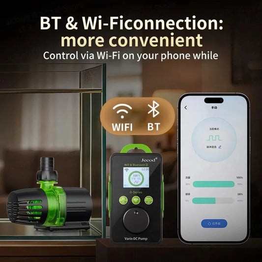 Jebao Jecod GDP Series Smart DC Submersible Pump WiFi Bluetooth Sine Wave Return Water Pump for Aquarium Coral Reef Fish Tank