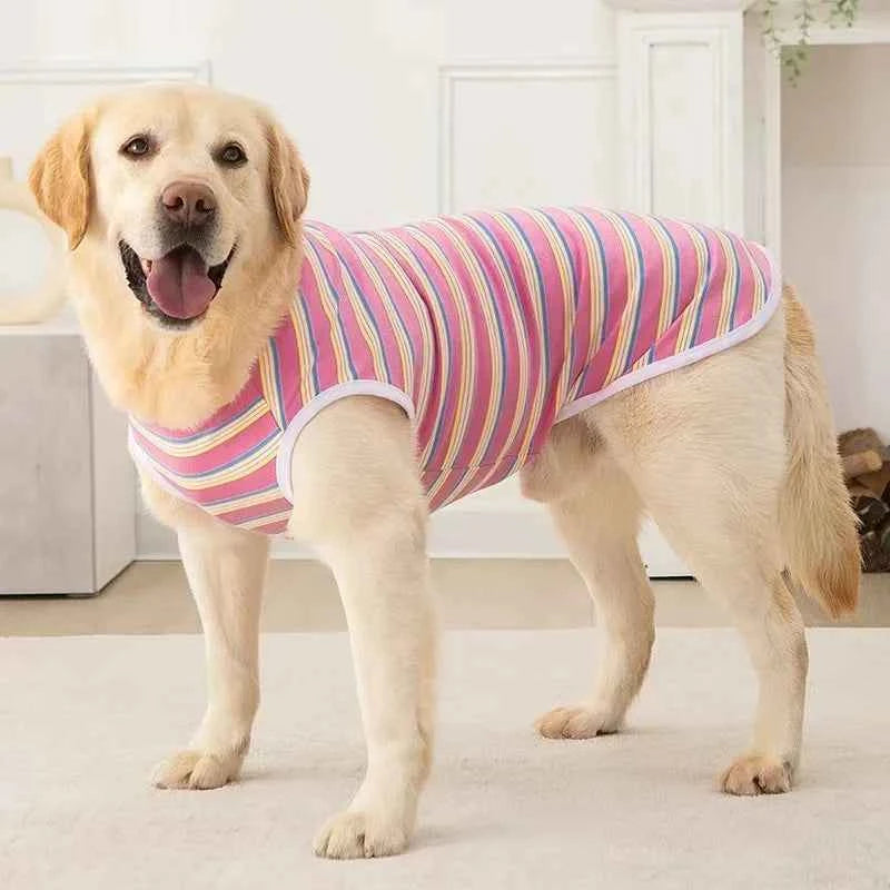 Summer sleeveless vest for medium and large dogs, summer pet pajamas and home clothes, which can be applied to various medium an