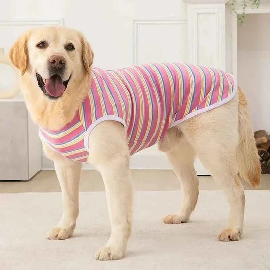 Summer sleeveless vest for medium and large dogs, summer pet pajamas and home clothes, which can be applied to various medium an