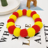 Pet Dog Bow Tie Rainbow Flower Hair Ball Necklace Cat Collar Pet Dog Cat Bowties Neckties Dog Grooming Accessories