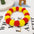 Pet Dog Bow Tie Rainbow Flower Hair Ball Necklace Cat Collar Pet Dog Cat Bowties Neckties Dog Grooming Accessories