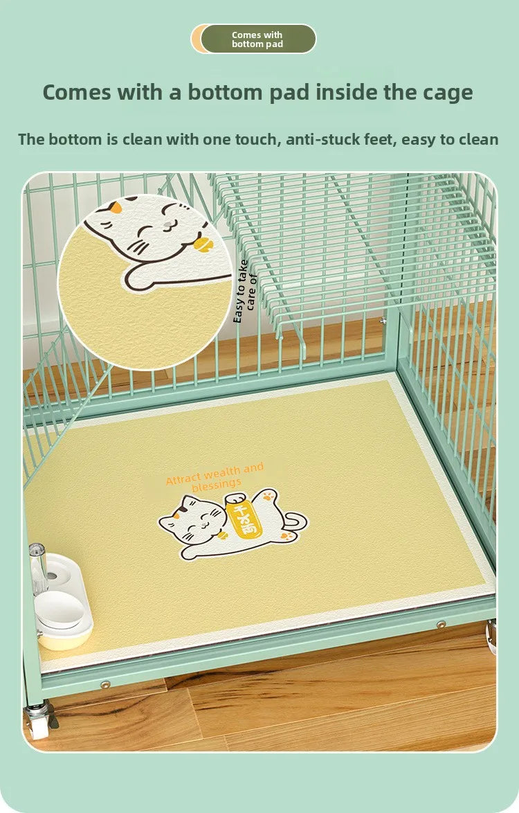 Large Metal Cat Cage with Wheels Multi-Level Pet Playpen Indoor Cat Kennel with Platforms and Ramps for Kittens and Adult Cats - Play Paws Toys