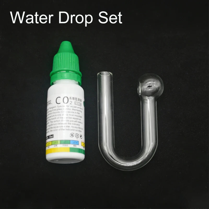 Aquarium CO2 Indicator DIY Fish Tank Glass Liquid Tester Monitor Plants Grass CO2 System Concentration Drop Checker Kit 15ml