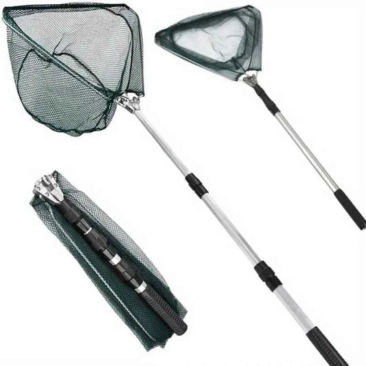 1Ultra-lightweight Foldable Fishing Net - Durable Aluminum Alloy Telescopic Handle - Ideal for any fishing adventure - Essential