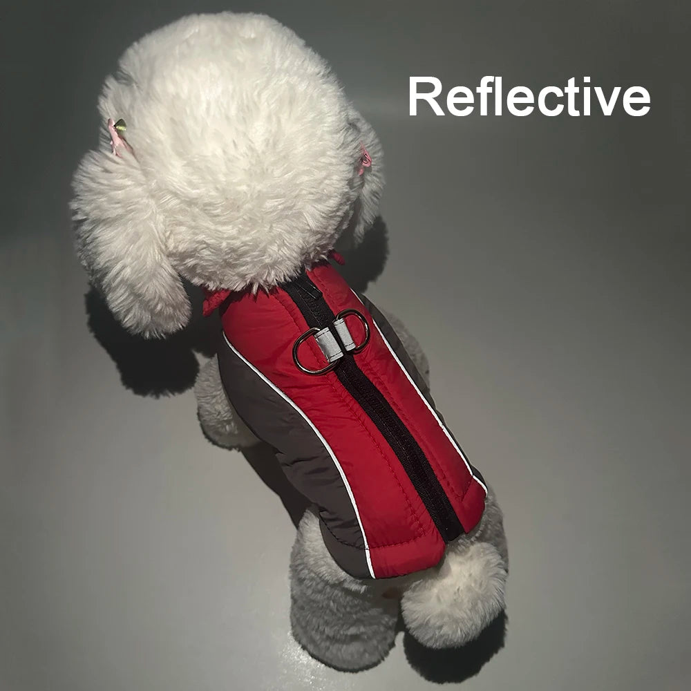 Winter Warm Pet Dog Clothes For Small Medium Dogs Coat Waterproof Reflective Puppy Jacket Elastic French Bulldog Outfit Apparel