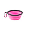 Collapsible Pet Silicone Dog Food Water Bowl Outdoor Camping Travel Portable Folding  Supplies   Dishes with Carabiner
