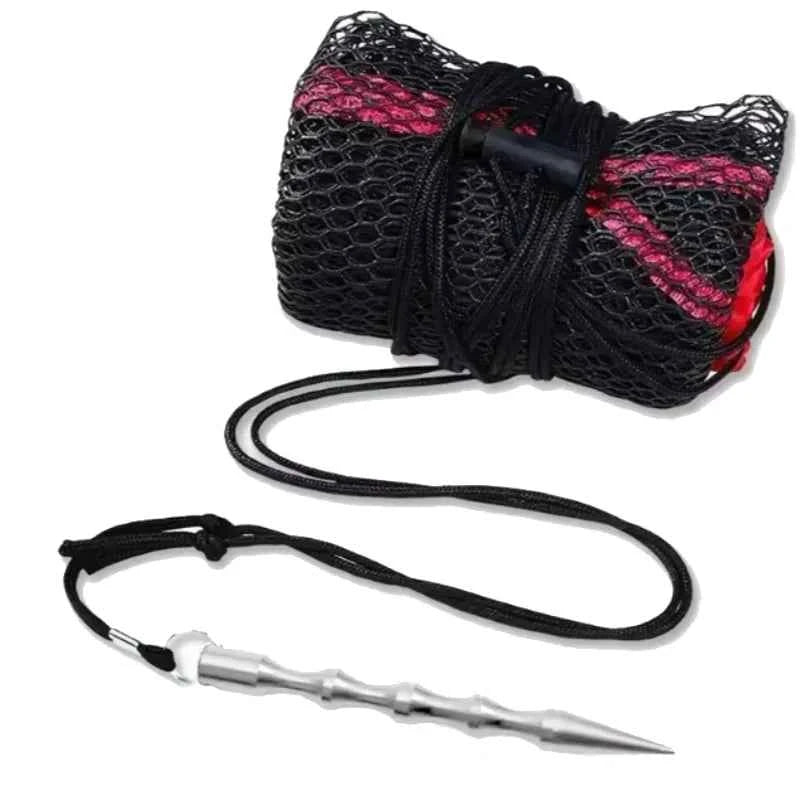Fishing Mesh Bag Folding Fishing Gear Thickening Small Grid Nets Live Fish Nets Bag Bundle Mouth Net Bag Fishing Supply Storage