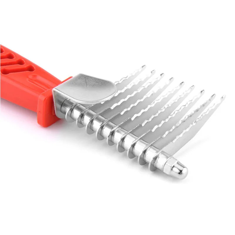 Pet Open Knot Comb Dematting Razor Rake Brush Dog Comb Grooming Tools Removes Knots Matted Fur & Tangles Gently For Dogs & Cats