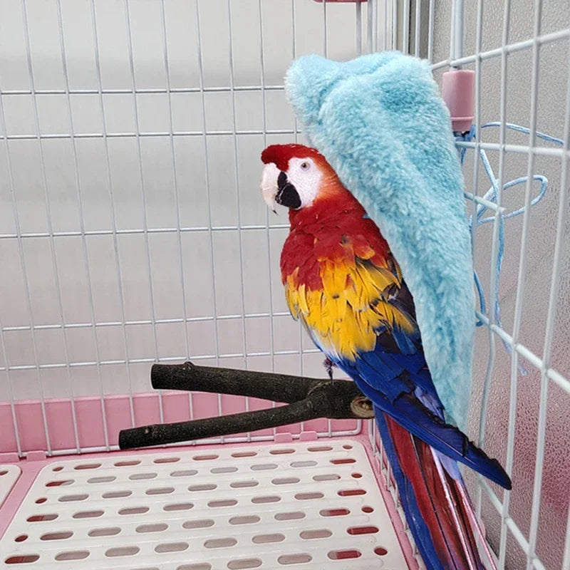 Warm Bird Hammock Shawl Nest Corner Parrot Blanket Windproof Pet Small Animal Hamster Hanging Tent Bird Cages Decoration