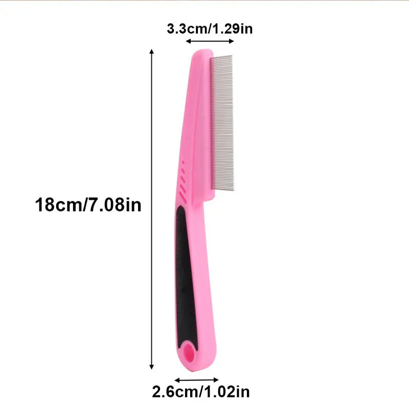 Pet Grooming Comb Durable Long-handled Pet Flea Comb Dog and cat dense tooth comb to remove lice Pet supplies Pet comb