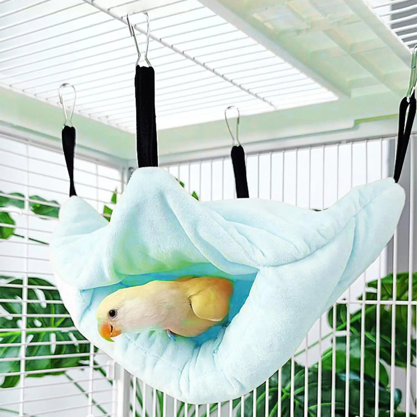Parrot Warm Bed Double-Layered Winter Warm Bird Bed Parakeet Cage Accessories For Outdoor Indoor Playing Feeding Sleeping