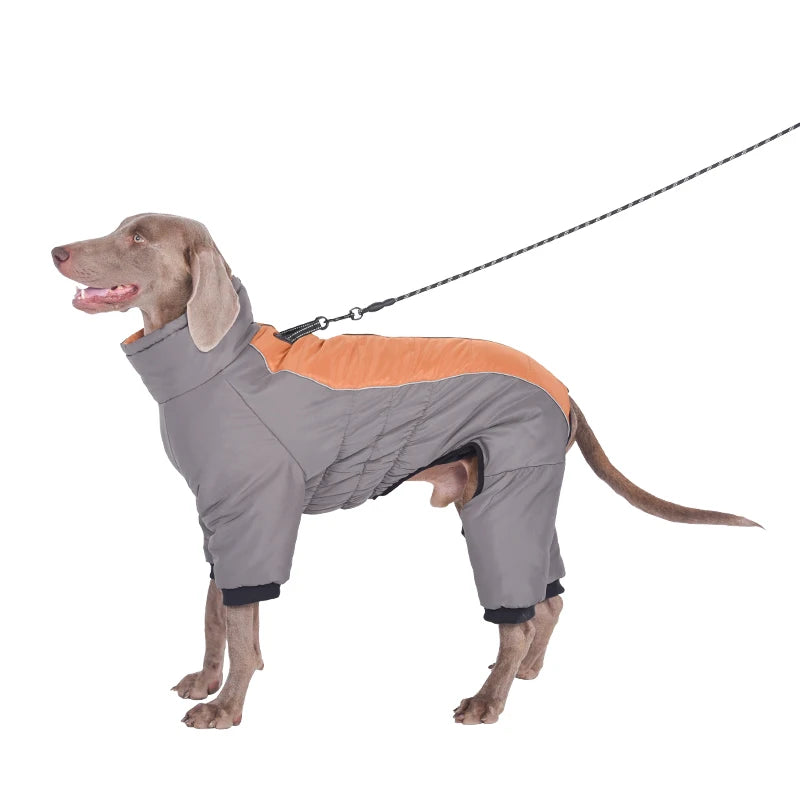 Waterproof Pet Dog Winter Jumpsuit Warm Medium Large Dogs Winter Jacket Clothes Labrador Bulldog Golden Retriever Costumes