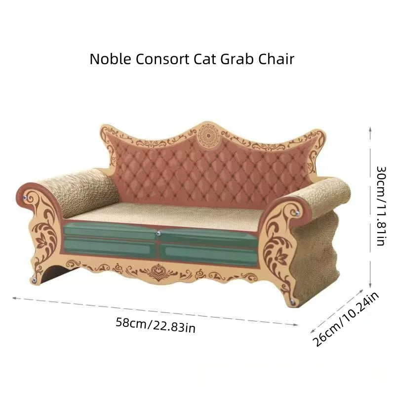 Cat scratch board, cat nest sofa, cat bed integrated, L-shaped vertical, wear-resistant, non shedding, irregular circular, large - Play Paws Toys