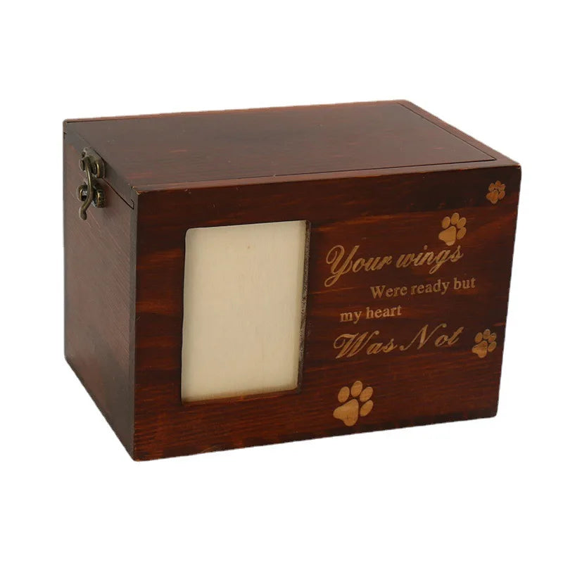 1pc-Pet solid wood urn, puppy and kitten funeral supplies, pet urn