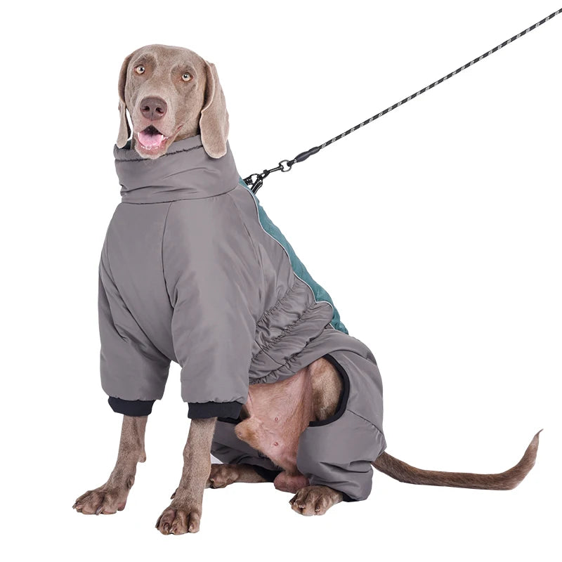 Waterproof Pet Dog Winter Jumpsuit Warm Medium Large Dogs Winter Jacket Clothes Labrador Bulldog Golden Retriever Costumes