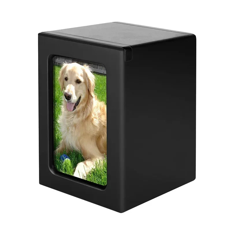 Wooden Pet Dog Cat Urn Photo Cinerary Casket Memorial Box urnen voor menselijk as  cat memorial