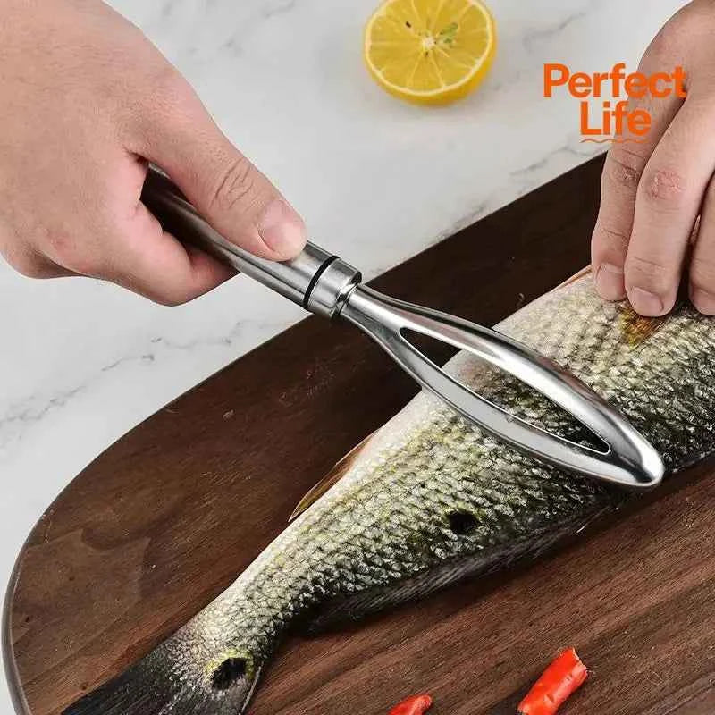 Stainless Fish Scales Removal Grater brush Cleaning Peeler Scraper bone scaler Tongs tweezers tool Fast Cleaner Skin BrushPeeler