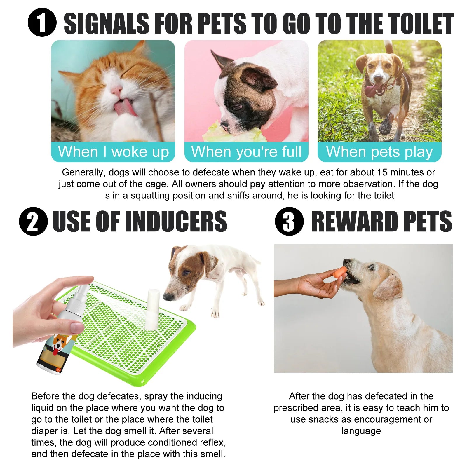 Pet Toilet Training Spray Puppy Positioning Defecation Cats Potty Training Indoor Outdoor Portable Location Dogs Spray Inducer