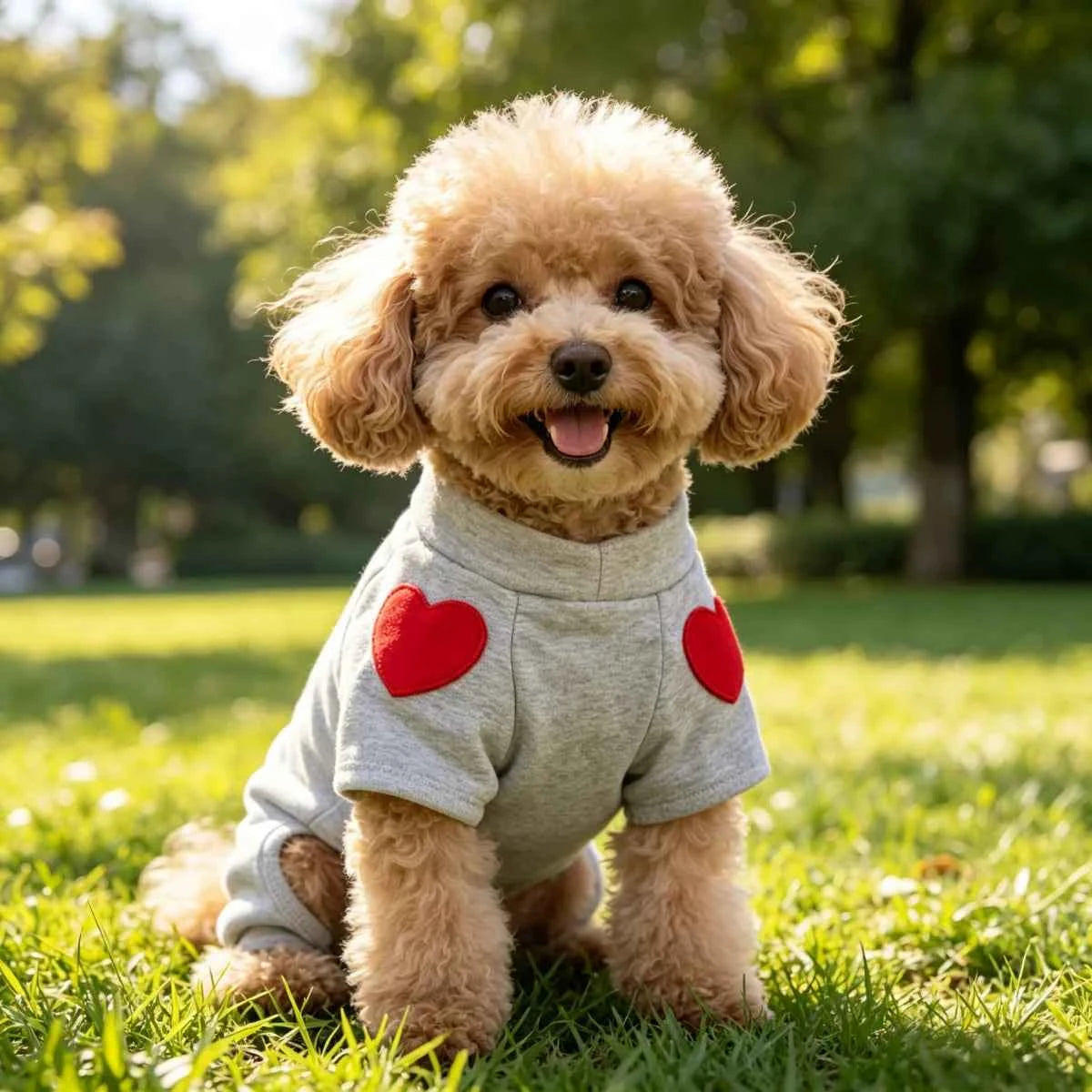 Pet Clothes Love Sweater Pet Dog Cat for Taddy Puppy Medium Dog Heart-shaped Sweatshirt  Puppy Outdoor Clothes