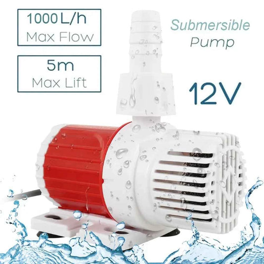 1000L/H 10W Submersible Water Pump DC 12V Fountain Water Pump with 16.4ft High Lift for Aquarium Fish Tank Pond Fountain New