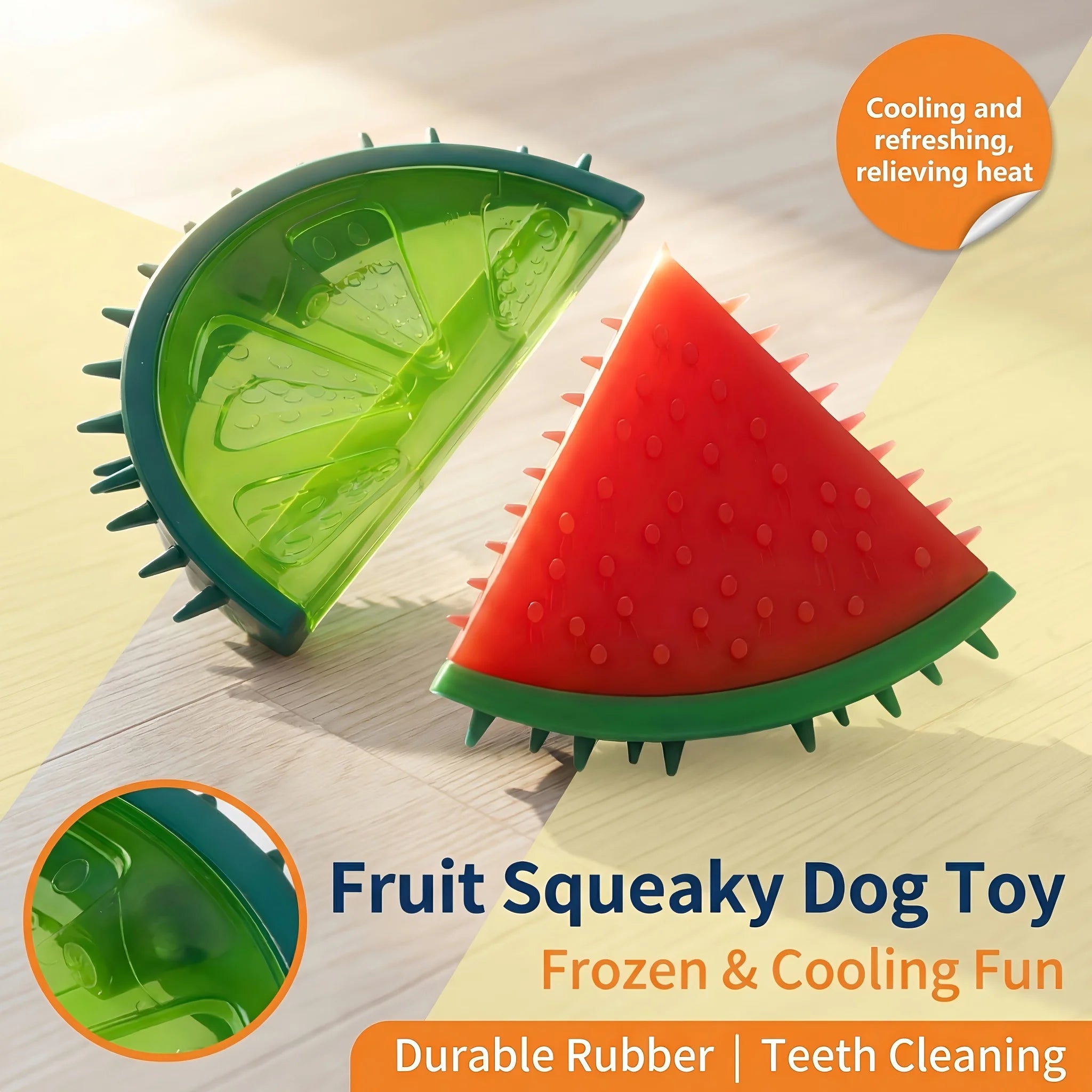 Pet Cooling Chew Toy Reusable Dog Cat Toy Teething Summer Cooling Pineapple Ice Frozen Fruit Shape Toys for Small Medium Dogs