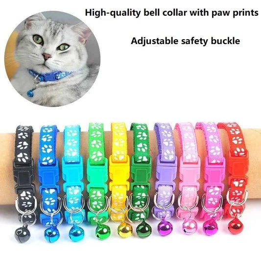 Cat Collar with Bell Necklace for Cat Strap Kitten Collar Armrests for Pets Breakaway Collar Anti-strangling Cat Necklace
