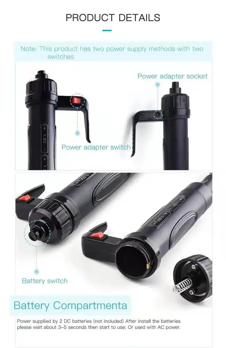 3W Aquarium Electric Gravel Cleaner Water Change Pump Cleaning Tools Water Changer Siphon for Fish Tank Water Filter Pump