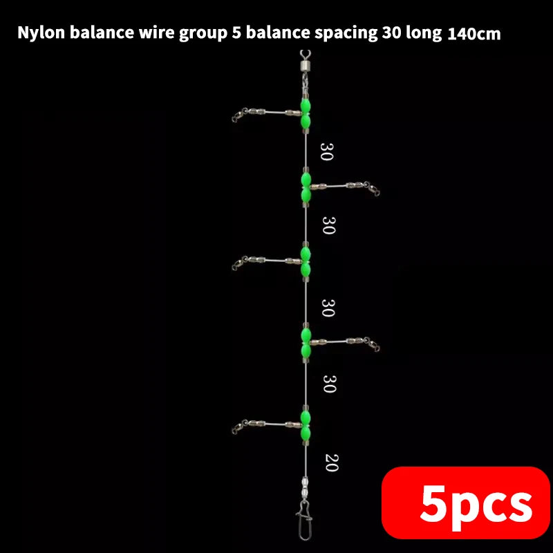PD Fishing Tackle Nylon Tenpin Line Set Sea Fishing Wreck Pulling Stream Shore Fishing Long Casting Gourd Connector Accessories