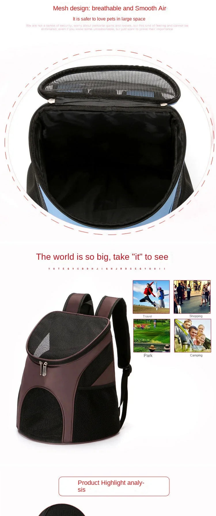 Cat Carrying Bag Foldable Double Shoulder Portable Pet Products Travel Outdoor Breathable Backpack Factory Direct Selling - Play Paws Toys