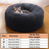 Soft Long Plush Cat House Beds dog Calm Warm Faux Fur Bed Donut Round Comfortable Sleeping Bed Washable for Small Medium Dog Cat - Play Paws Toys