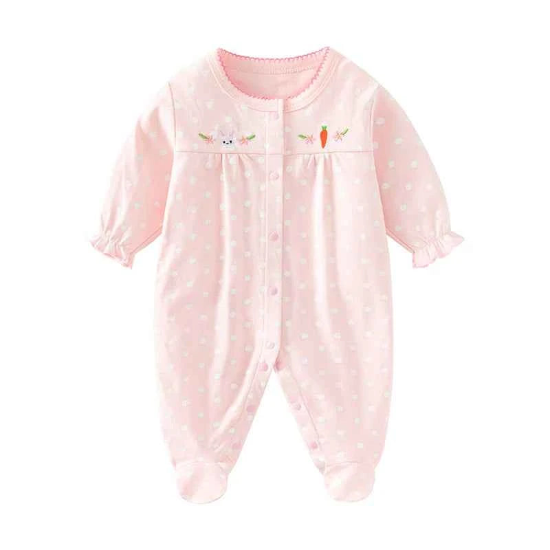 0-3 Months Baby 5-Piece Set of Clothes 6 Newborn 7 Spring and Autumn 1 Year Old Female Baby Pure Cotton Princess Outing Spring Outfit