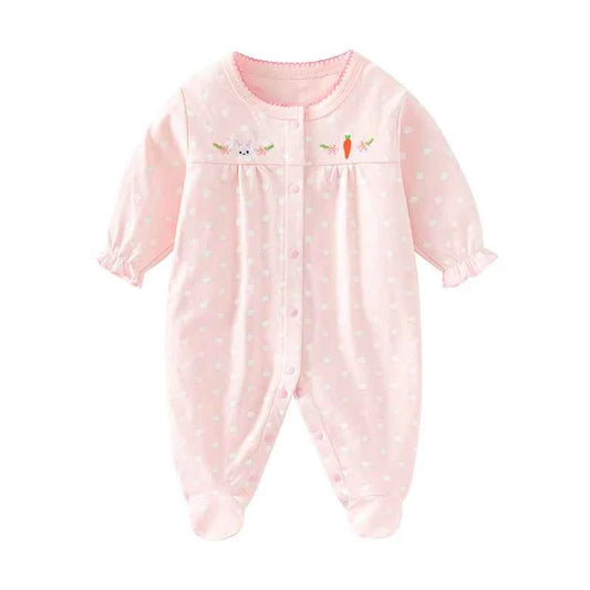 0-3 Months Baby 5-Piece Set of Clothes 6 Newborn 7 Spring and Autumn 1 Year Old Female Baby Pure Cotton Princess Outing Spring Outfit