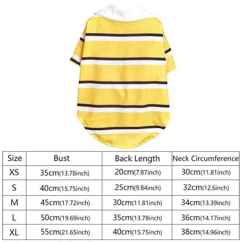 New summer puppy striped short sleeves Dog Vest Trendy POLO Shirt for Yorkshire Pomeranian Cat Pullovers mascotas ClothingTshirt
