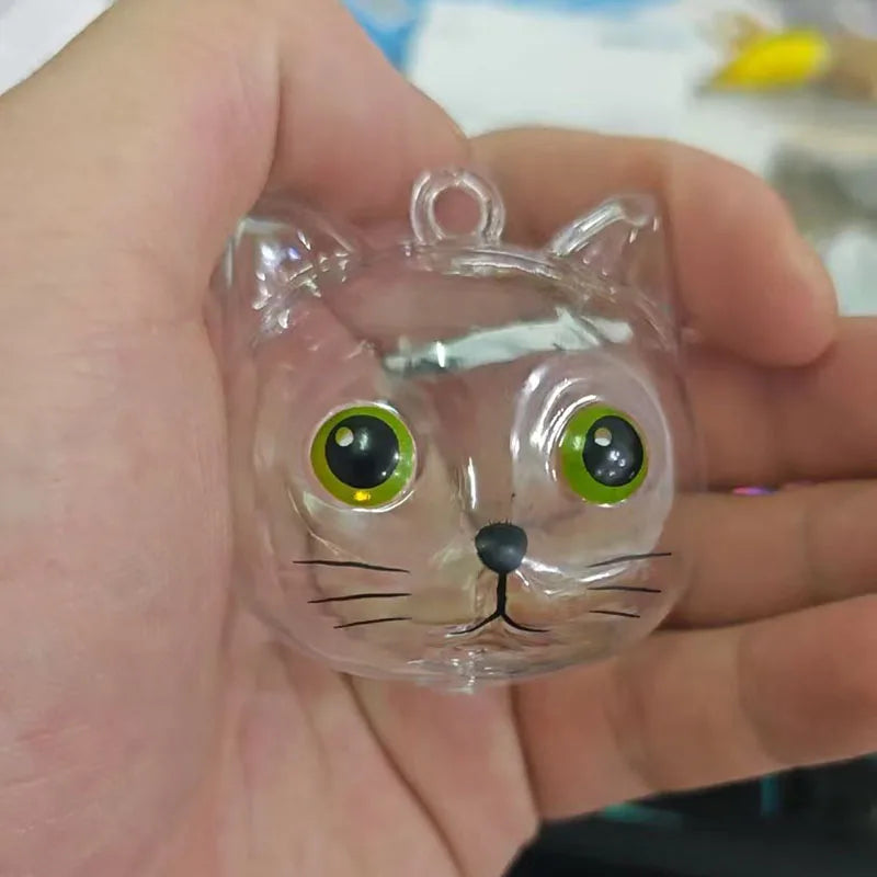 Dog Cat Hair Storage Pendant Keychain Box Couple Car Key Chains Jewelry Souvenir Pet Lover Keepsake Memorial Keychain Gift Decor