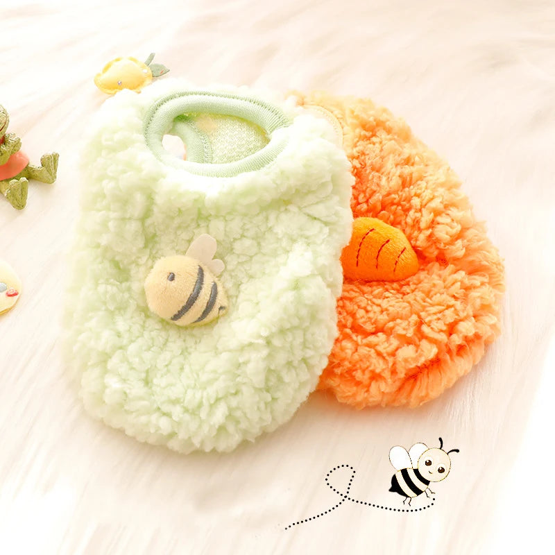 Newborn Cat Kitten Velvet Clothing Winter Warm Little Pet Sweater for Small Animals Bunny Pullovers Clothes Teacup Poodle XXXS - Play Paws Toys