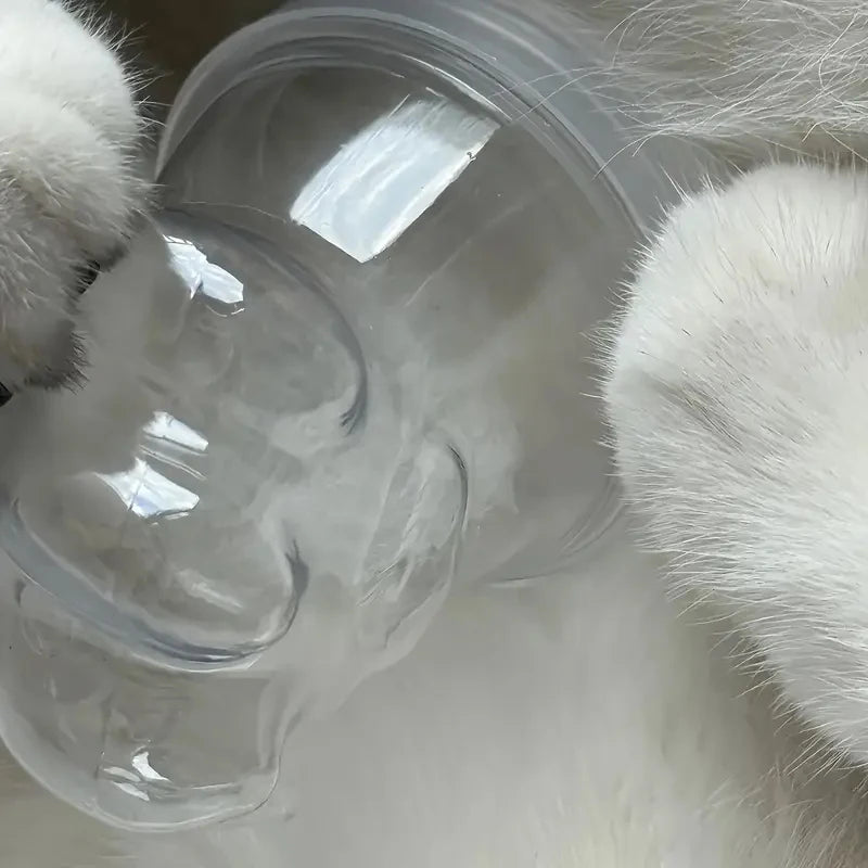 Transparent Pet Fur Keepsake Bottle Pet Cat Hair Storage Jar Kawaii Cat Paw Shape Candy Jars  Multi-purpose Pet Memorial Gift - Play Paws Toys