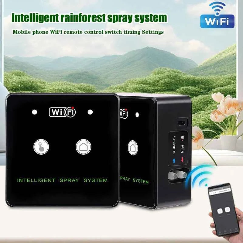Rainforest Sprayer WiFi Control Automatic Mist Rainforest Timing Spray System Kit Irrigation Timer Reptile Sprayer Humidifier