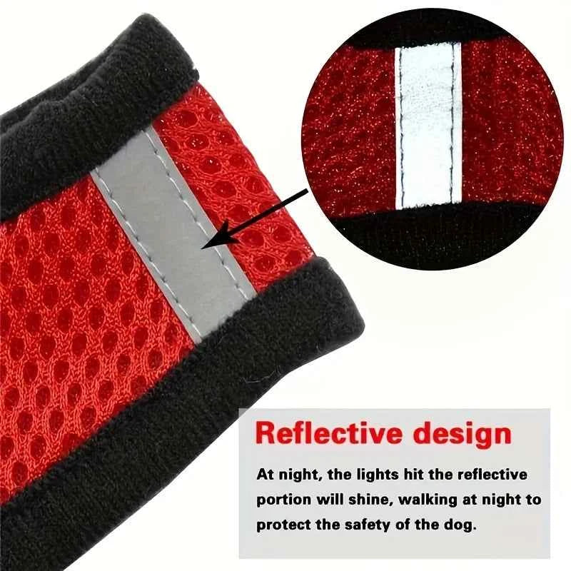 Cat Harness Adjustable, Escape-Proof Breathable Mesh with Reflective Vest  5-Foot Leash - Safe, Durable Outdoor Adventures